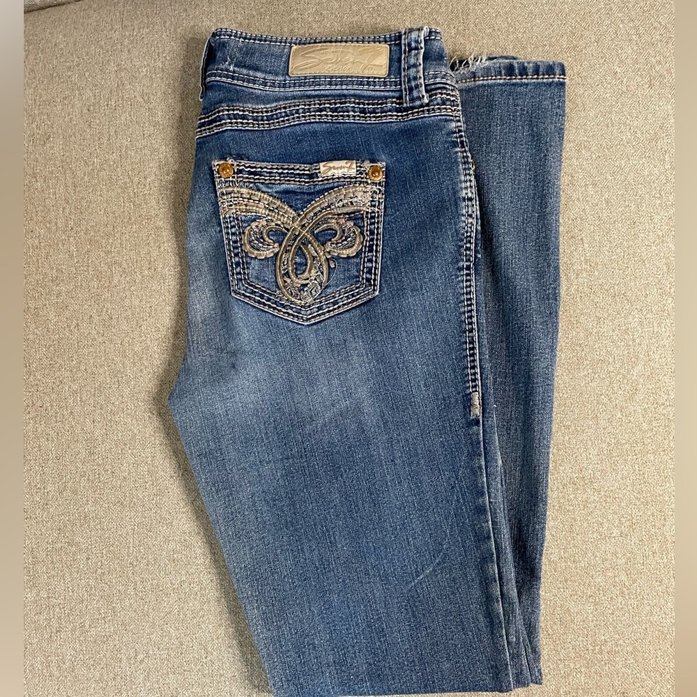 Seven 7 Women’s Jeans size 10 Boot Cut Embellished Pockets
